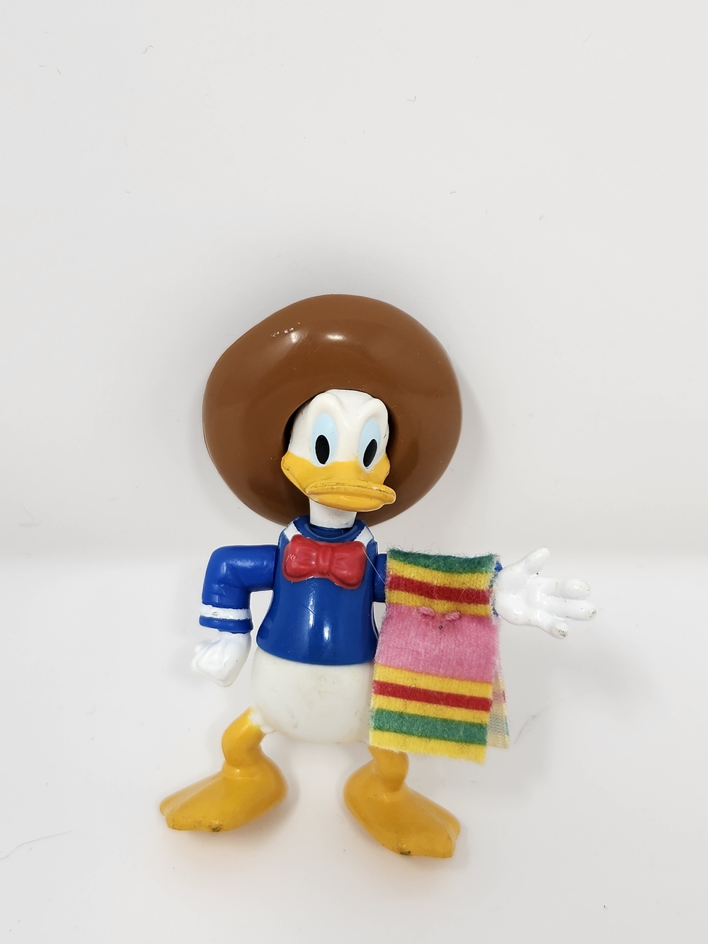 Vintage Donald Duck Sombrero Figure Disney Mexico PVC Toy